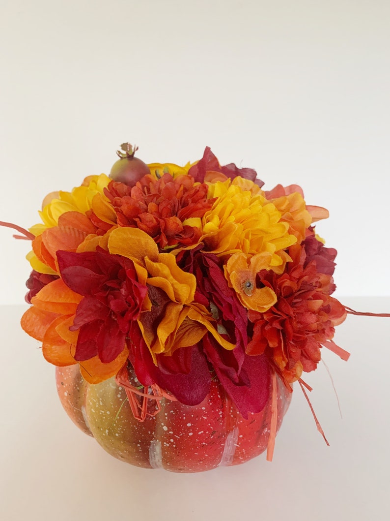 Fall Flower Arrangement Autumn Table Centerpiece Floral Etsy