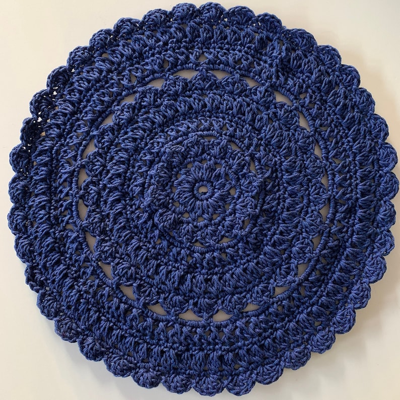 Navy Blue Cotton Placemat Farmhouse Table Cover Decor Etsy