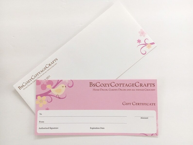 Home Decor gift certificate Birthday gift card gift Etsy