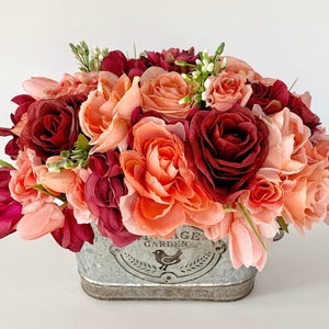 Rustic home decor flower arrangement - Farmhouse decor Birthday gift