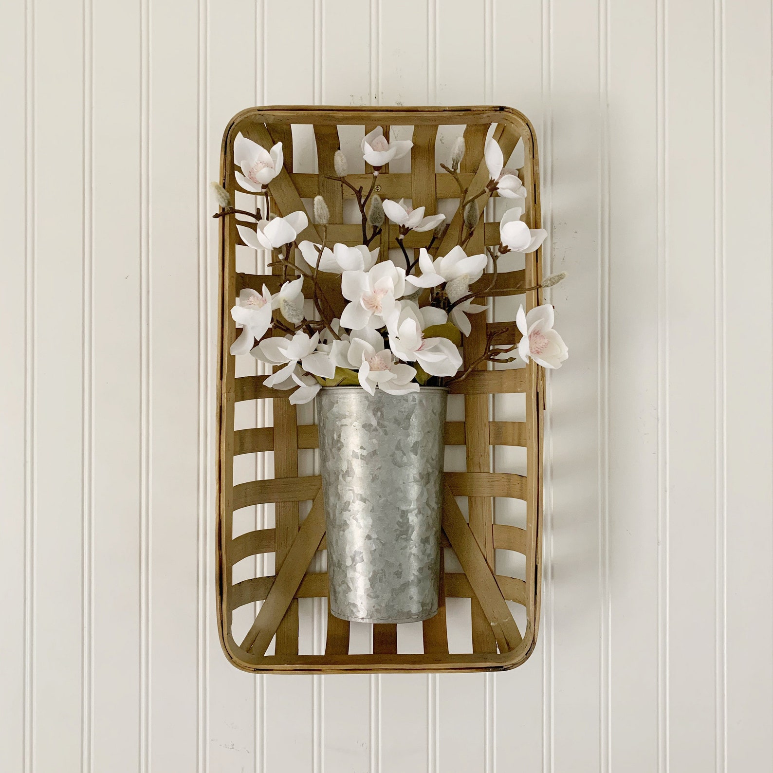 Tobacco basket wall hanging Magnolia Farmhouse decor Etsy