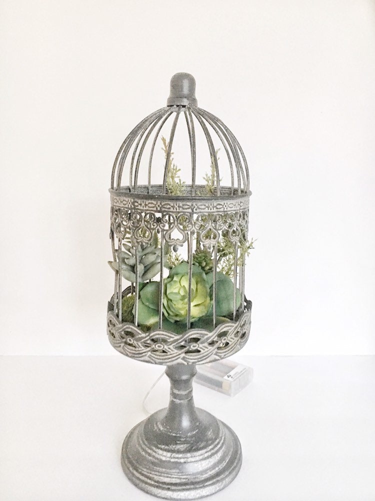 Antique Hendryx Bird Cage / Vintage Painted Bird Cage / Table Top