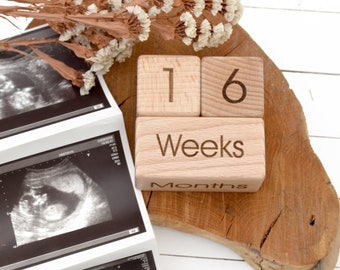 Baby age milestone blocks . Day Week Month Year countdown blocks . Nursery photo prop baby shower gift