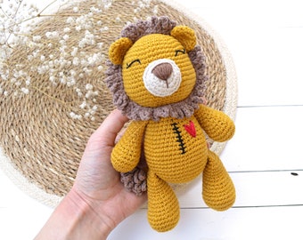 Scar buddy lion stuffed toy . Heart warrior plush . Chd awareness heart surgery gifts