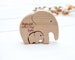 Personalized mother's day gift . Wooden elephant puzzle . Expecting mom gift . First baby gift for mom 