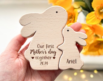 First mothers day gift . Personalized Mom and baby statue . Birthday gifts for mom