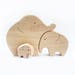 Wooden elephant puzzle nursery decor . First time mom wooden animals family . Expecting parents gift 