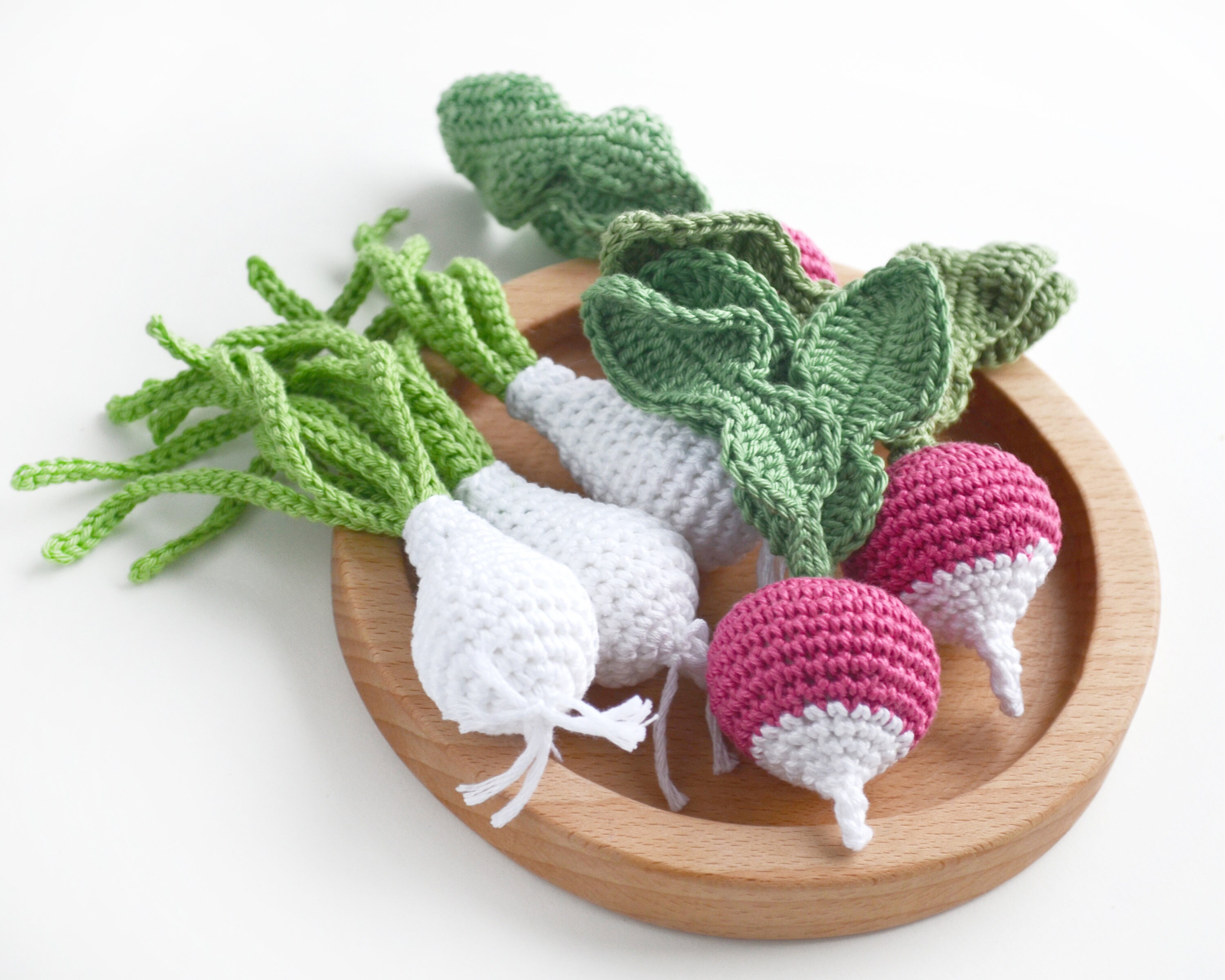 Radish crochet play food toy Crochet vegetables educational Etsy