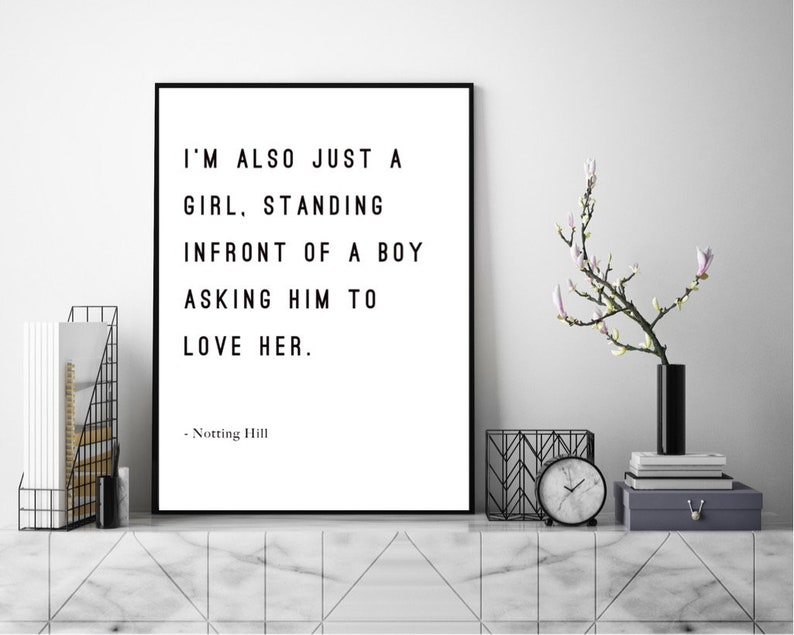 Notting Hill Movie Quote Movie Quote Print Movie Quotes Etsy