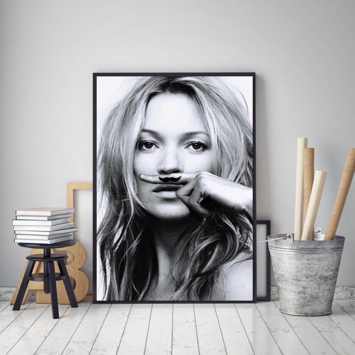 Kate Moss Art Print Poster Fashion Print Portrait Poster Etsy UK