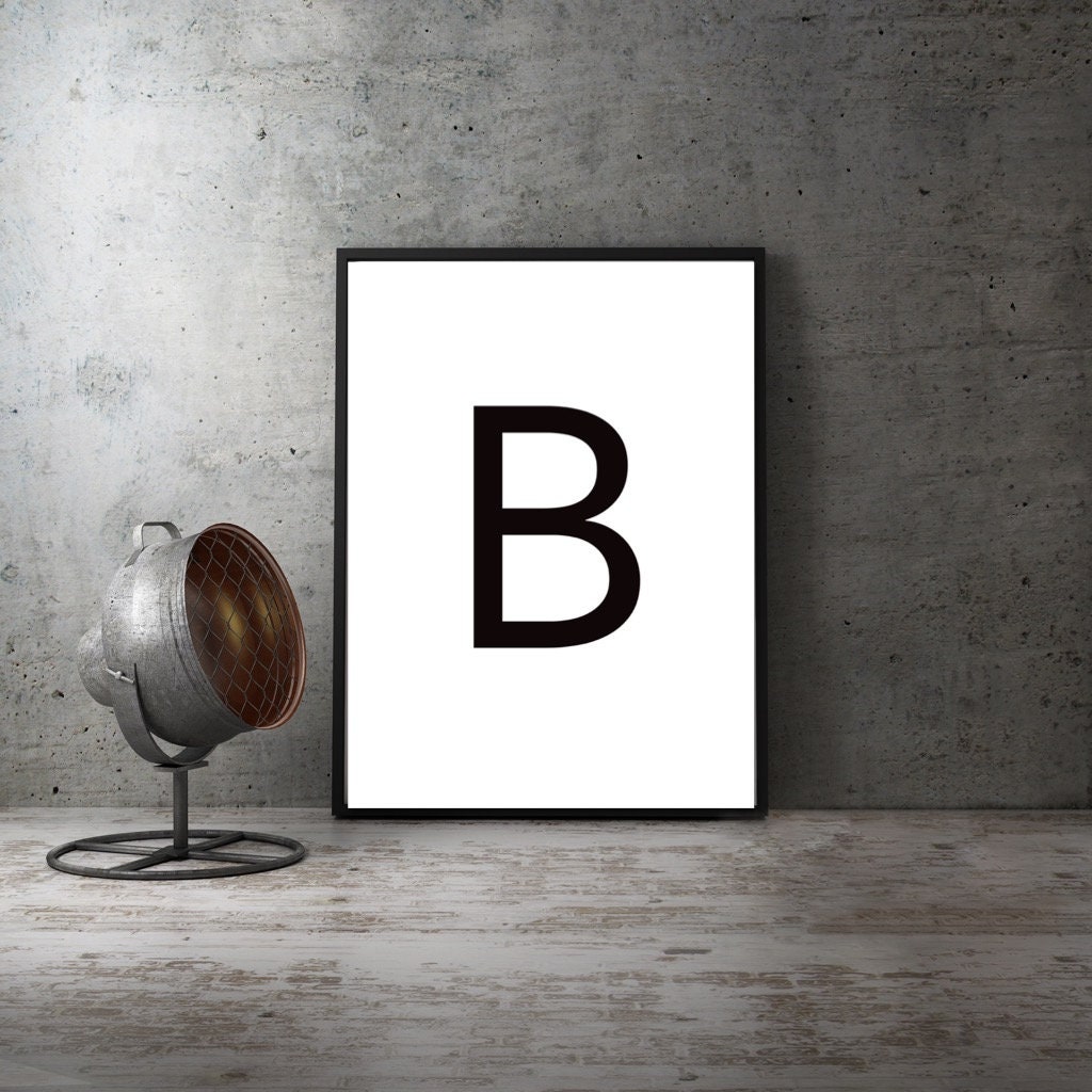 Single Letter Design Sign Alphabet Letter Print Alphabet | Etsy UK