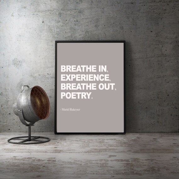 Poetry Quote Wall Art Print Modern Wall Art Modern Art Etsy