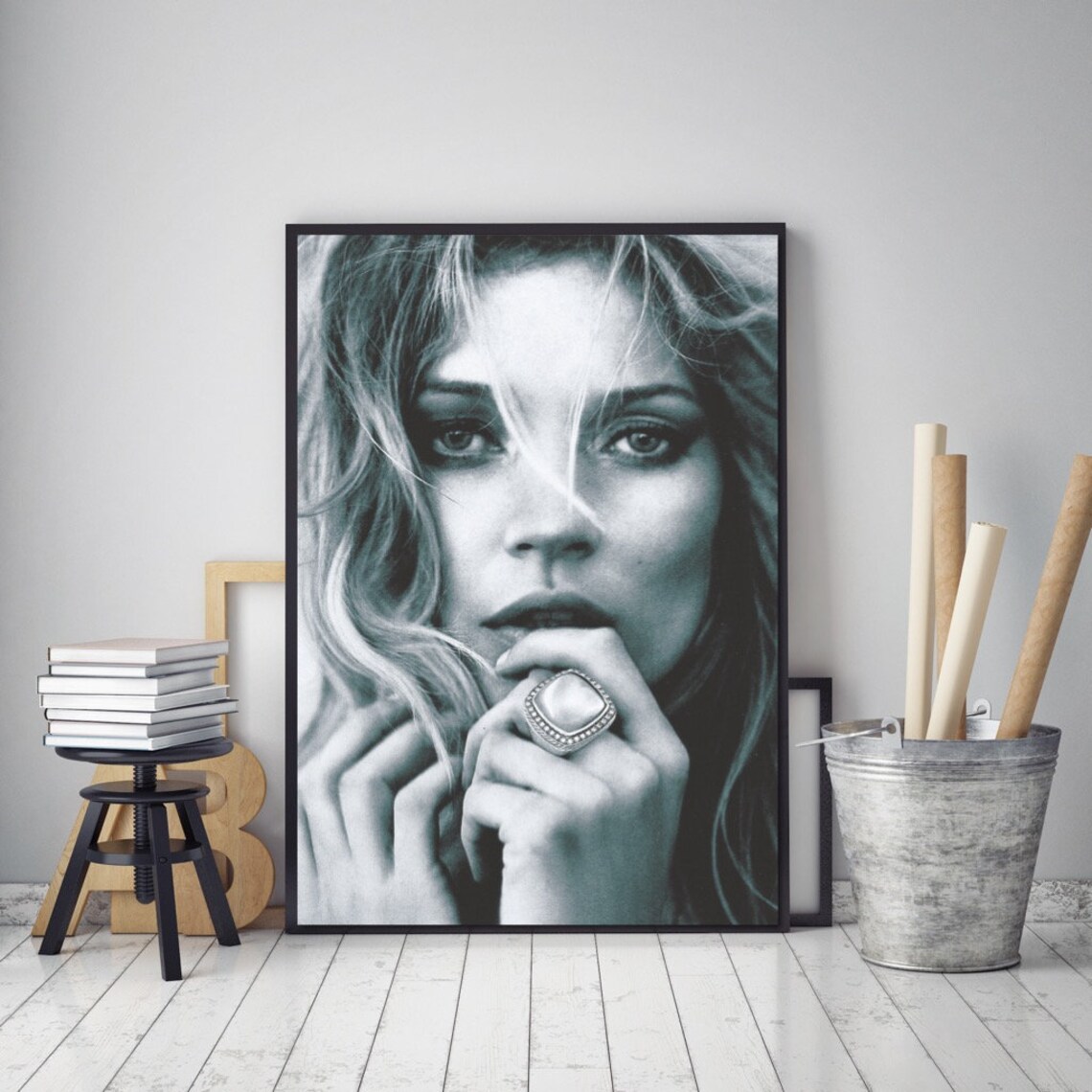 Kate Moss Art Print Poster Fashion Print Portrait Poster Etsy