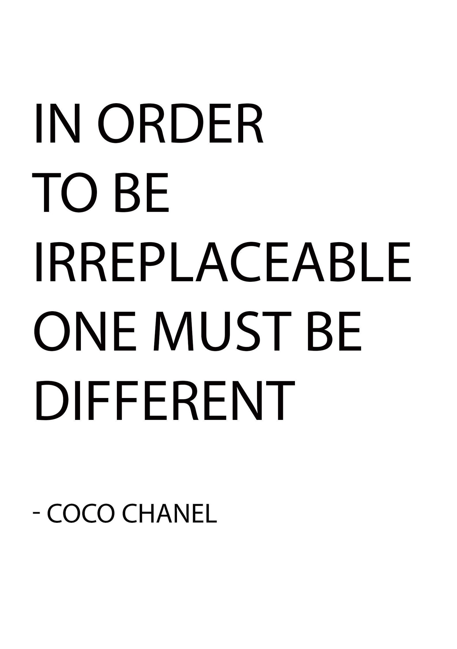 Coco Chanel Quote Wall Art Art Print Typography Poster Etsy UK