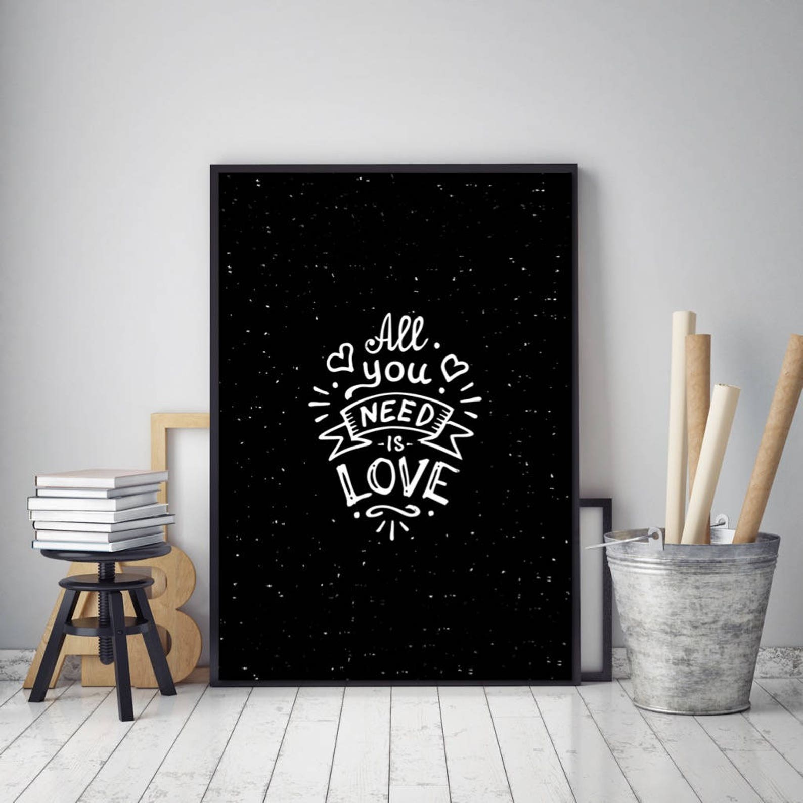 All You Need is Love Print Love Wall Art Love Art Print Etsy UK