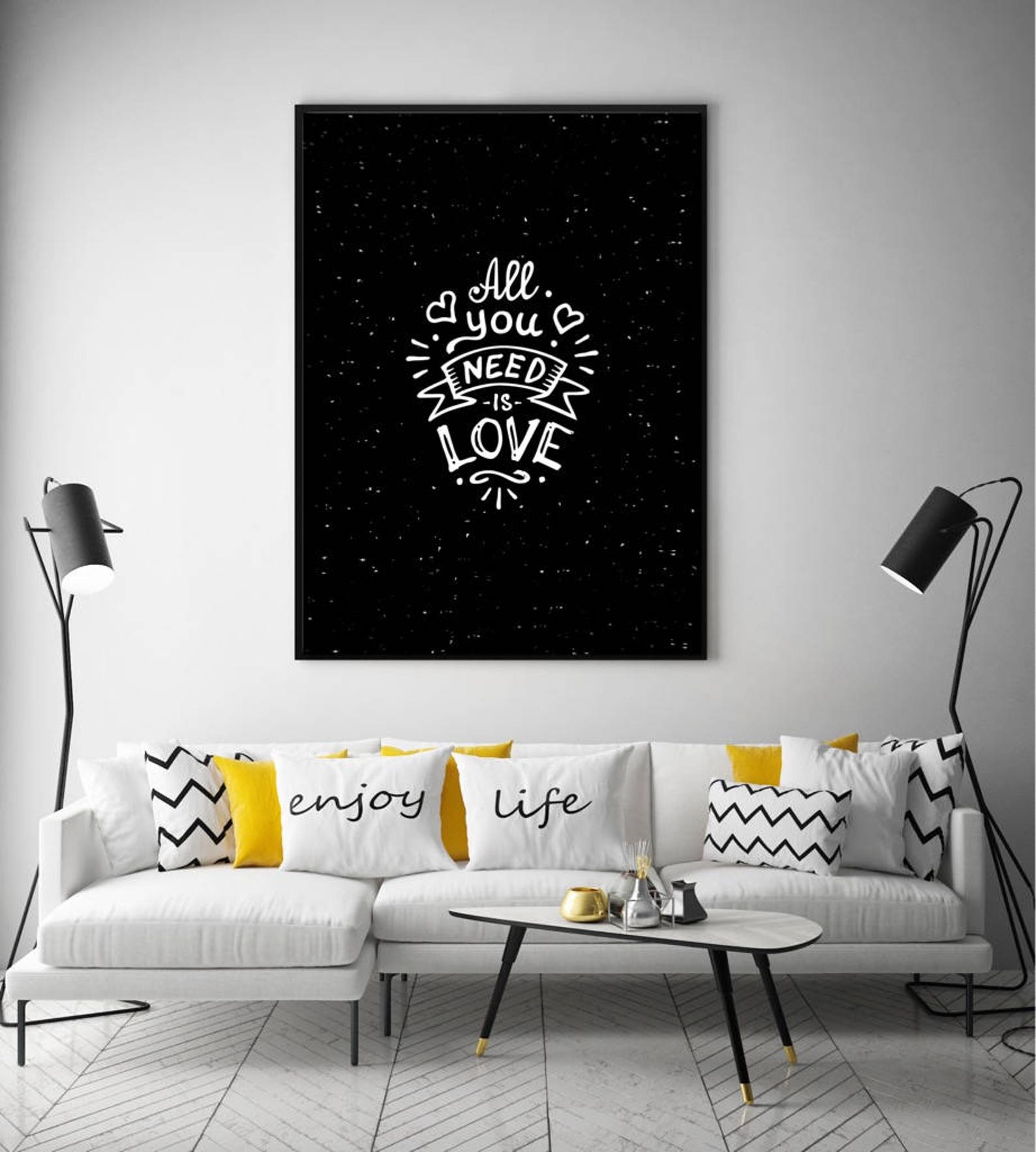 All You Need is Love Print Love Wall Art Love Art Print Etsy UK