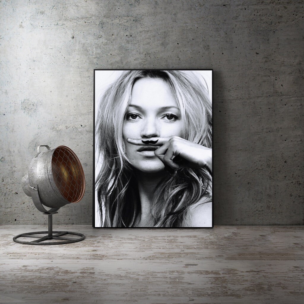 Kate Moss Art Print Poster Fashion Print Portrait Poster Etsy