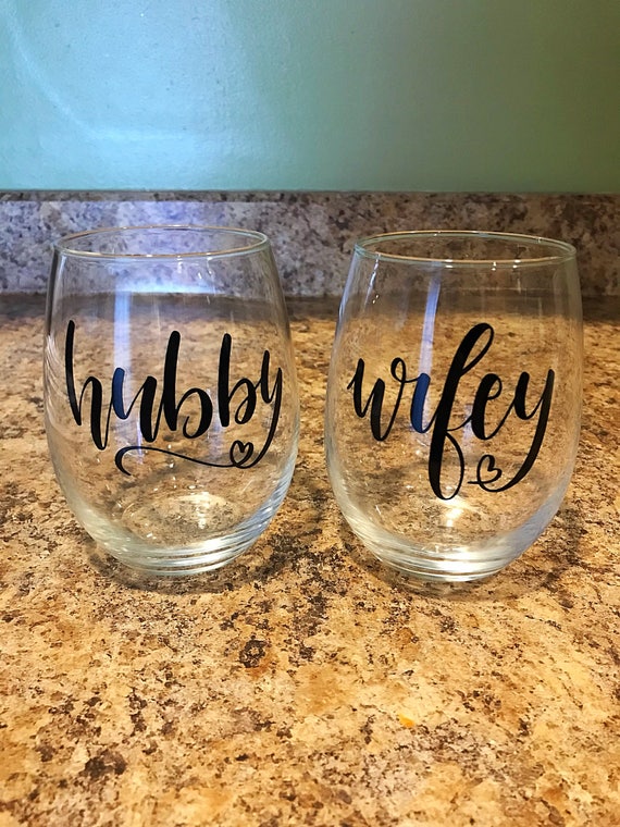 decorative stemless wine glasses
