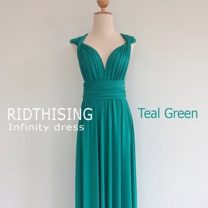 teal green infinity dress
