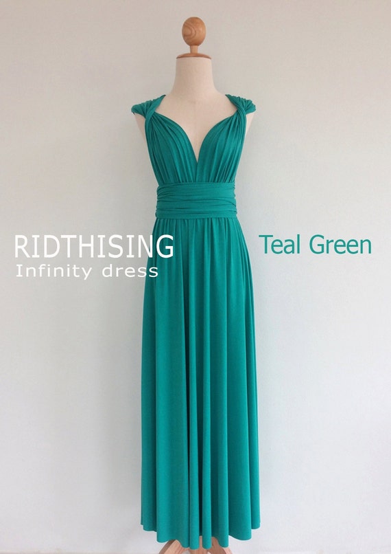 infinity dress teal green