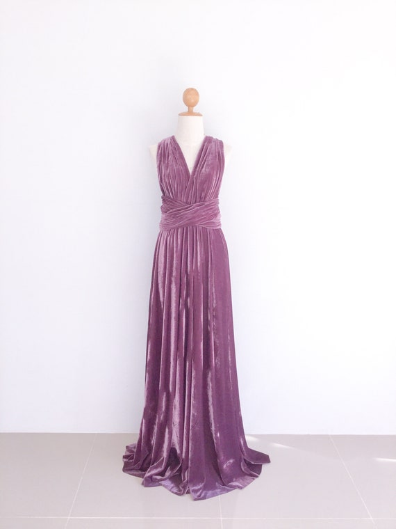 mauve infinity dress