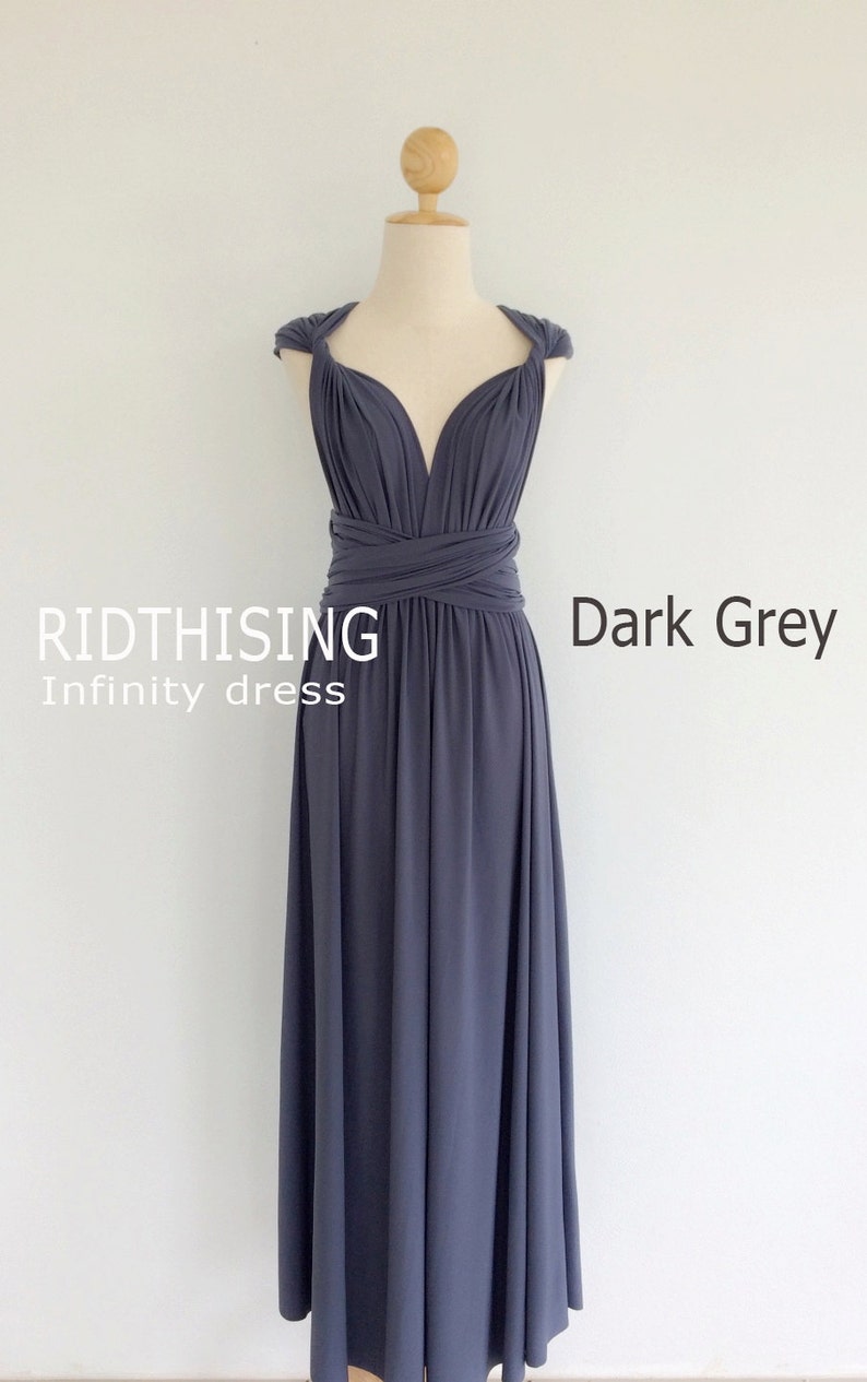 dark grey wrap dress