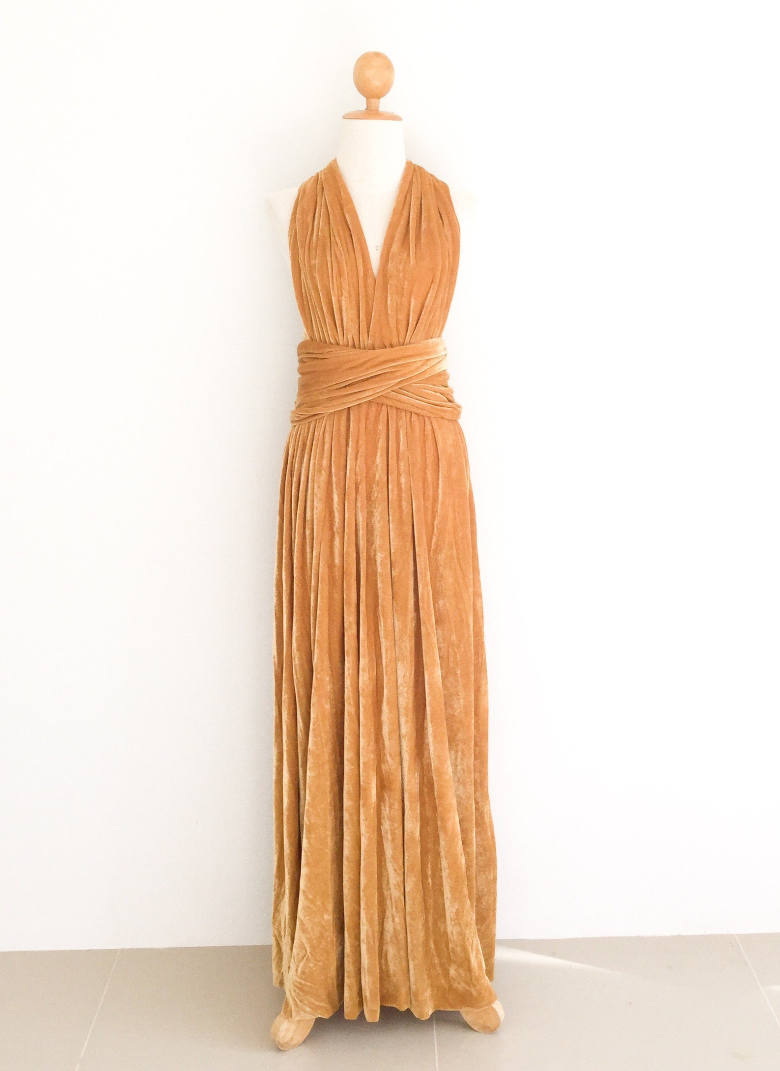 Mustard Yellow Velvet Bridesmaid Dress maternity infinity Etsy