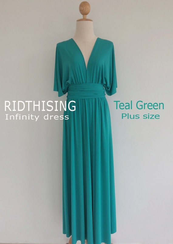 teal green infinity dress
