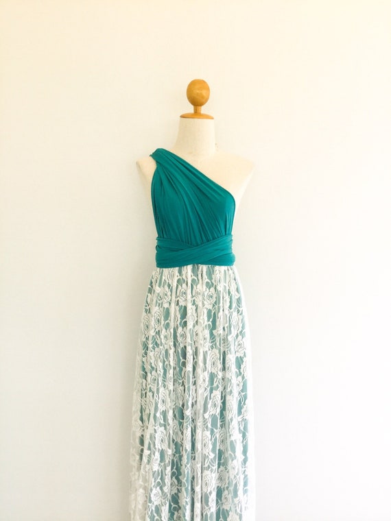 infinity dress teal green