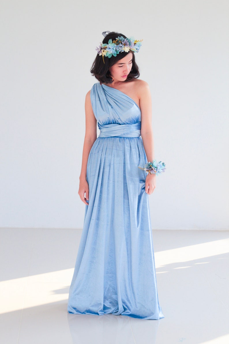 sky blue infinity dress