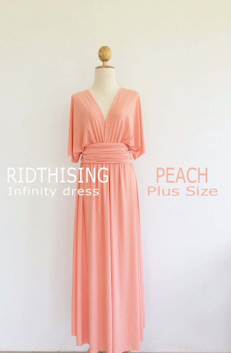 peach plus size bridesmaid dresses