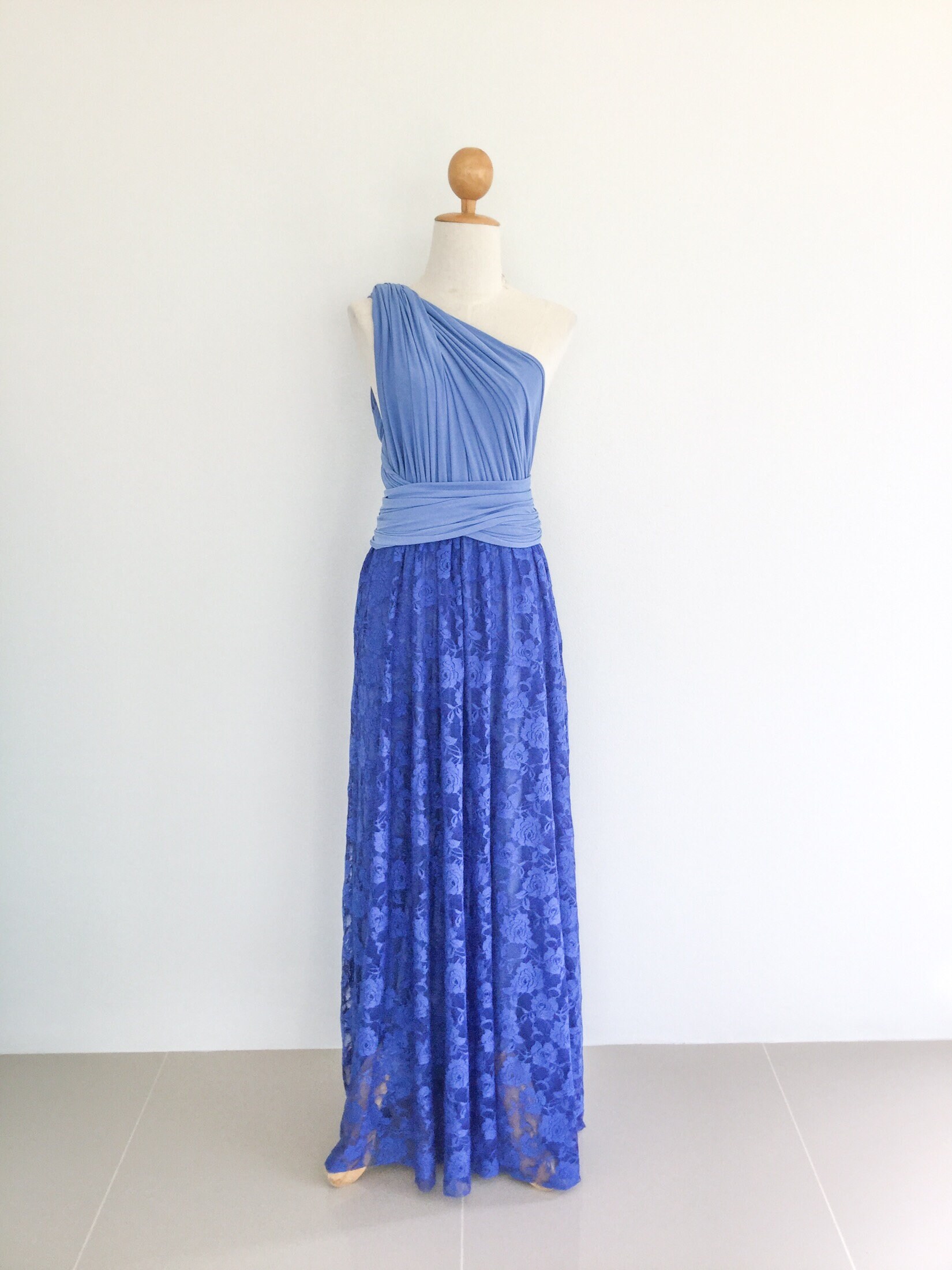 infinity dress with lace overlay