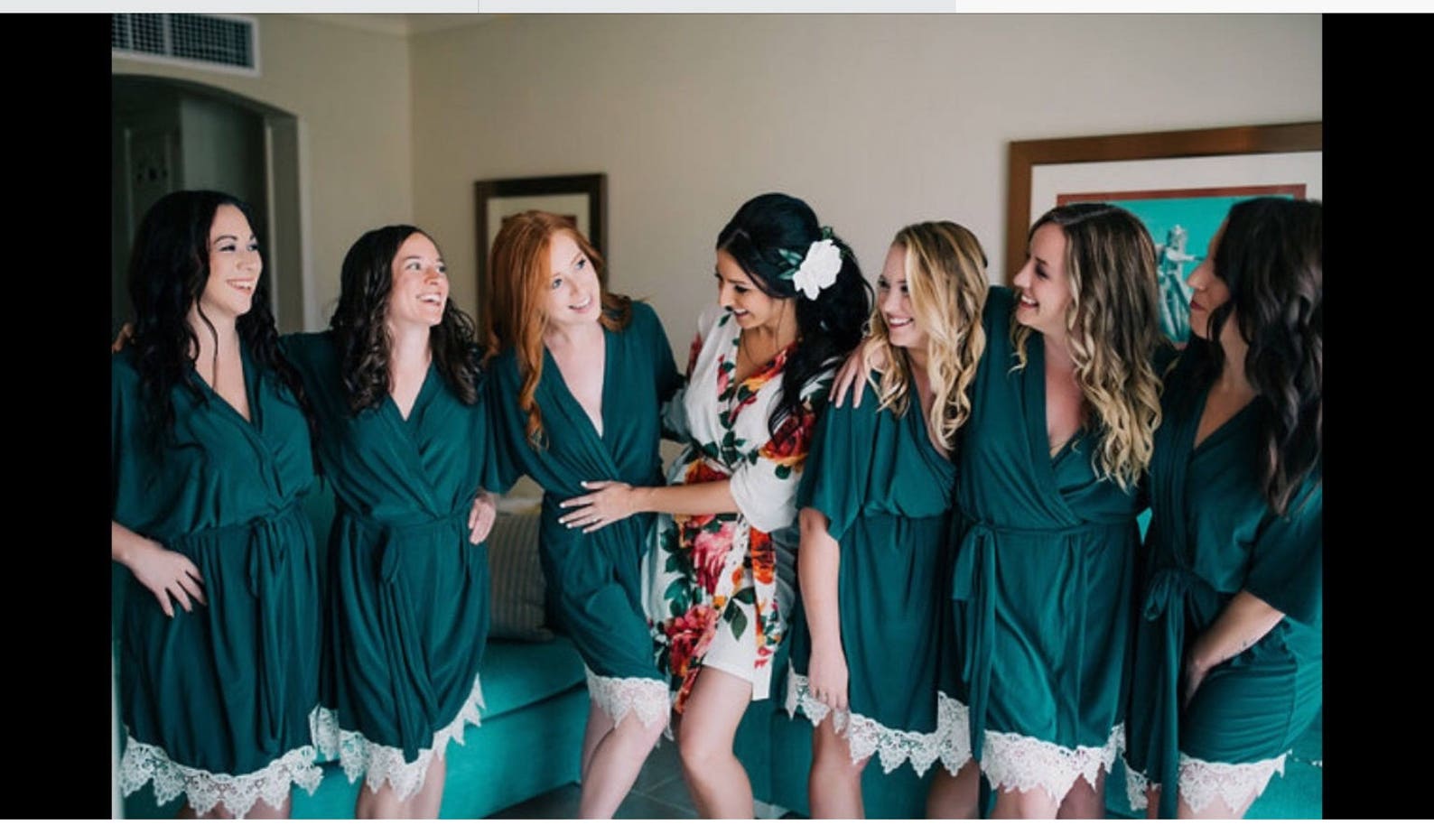forest green bridesmaid robes