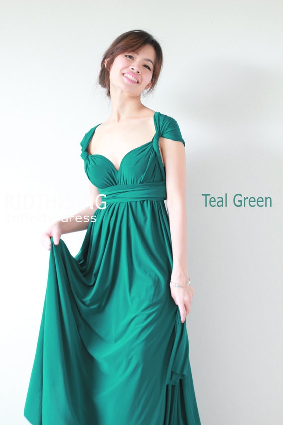 teal green infinity dress