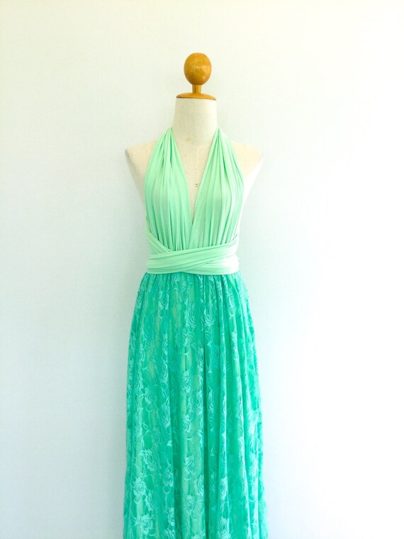 mint green infinity dress