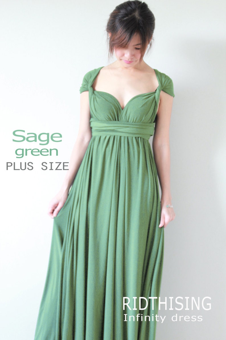 infinity dress moss green