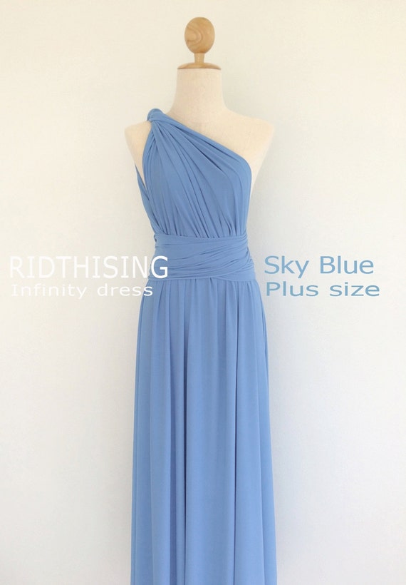 plus size sky blue bridesmaid dresses