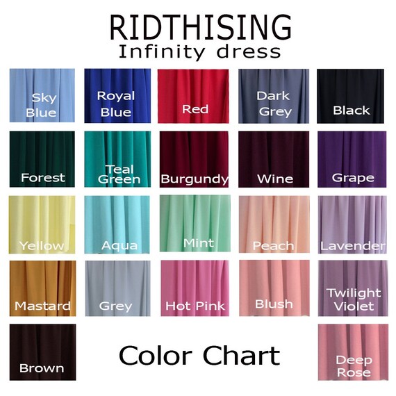 infinity dress colors