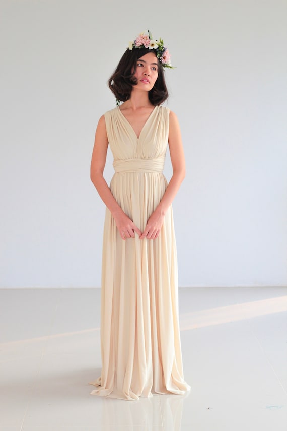 beige infinity dress