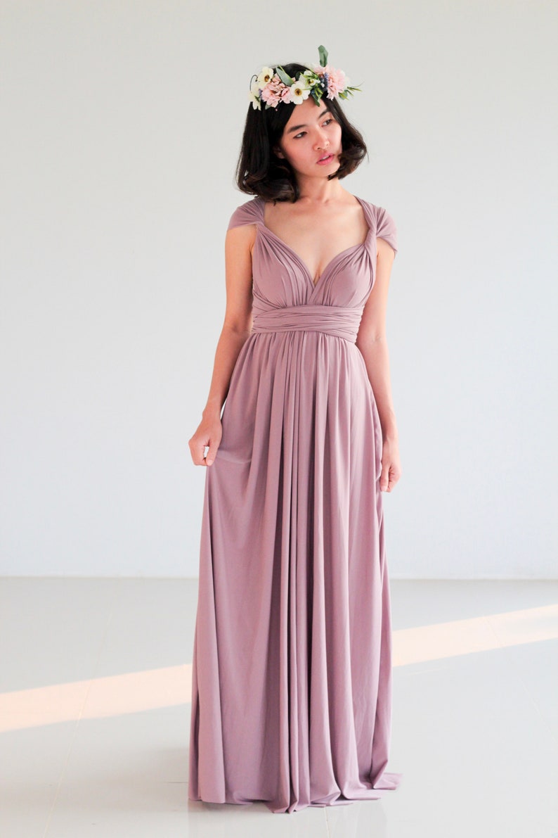 mauve infinity dress