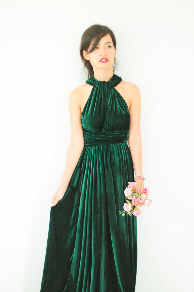 green velvet party dress