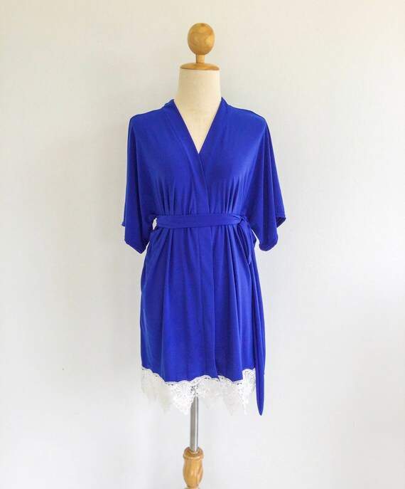 royal blue bridesmaid robes