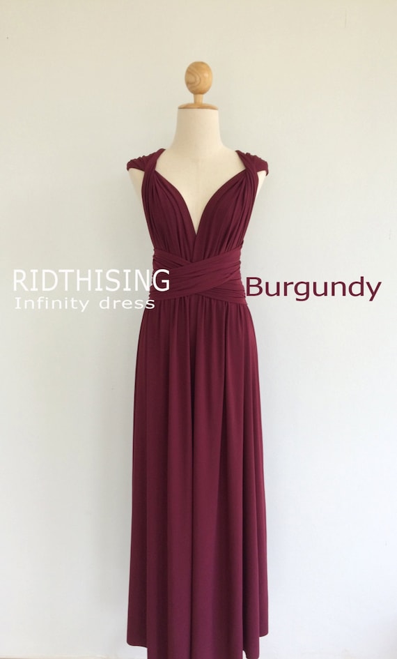 infinity burgundy dress