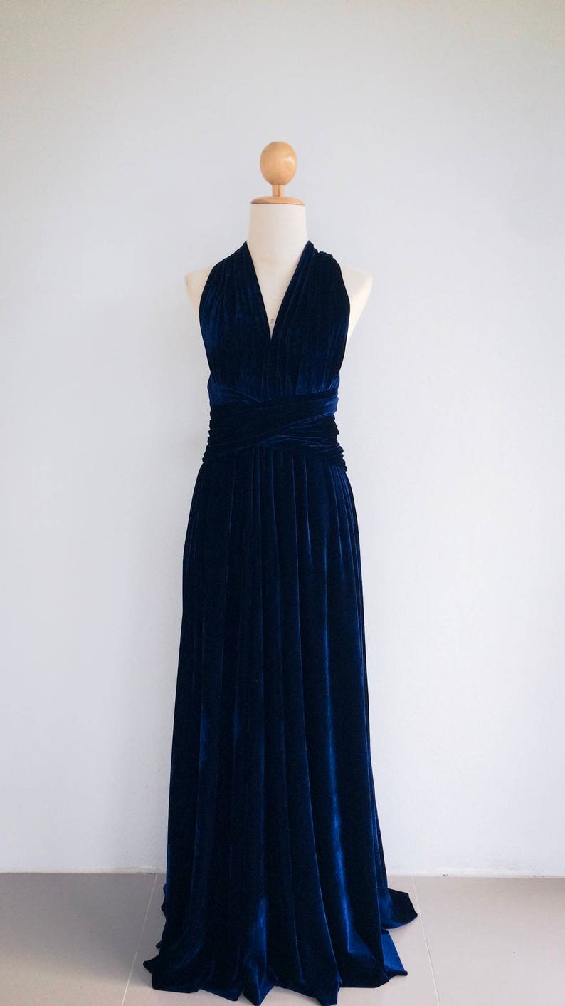 plus size blue velvet dress