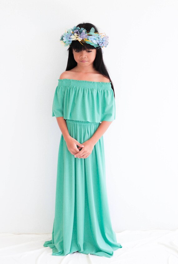 sage green flower girl