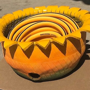 Medium Sunflower Hose Storage Pot Small - 25'-50' Hose