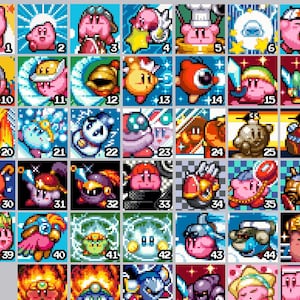 Choose from ALL easy Kirby Super Star Ultra (SSU) Cross Stitch Patterns