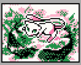 Mew (Promo variant) Pokemon TCG Cross Stitch Pattern