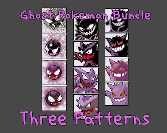 Ghost Pokemon Bundle! 3for2 Cross Stitch Patterns