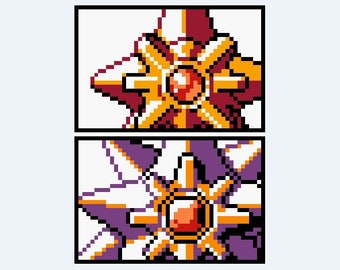 Staryu & Starmie Pokemon Cross Stitch Pattern